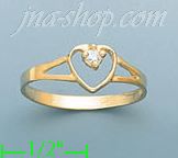 14K Gold Ladies' CZ Ring - Click Image to Close