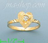 14K Gold Ladies' CZ Ring - Click Image to Close