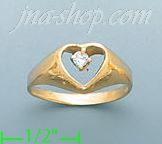 14K Gold Ladies' CZ Ring - Click Image to Close