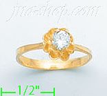 14K Gold Ladies' CZ Ring - Click Image to Close