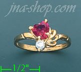 14K Gold Ladies' CZ Ring - Click Image to Close