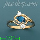 14K Gold Ladies' CZ Ring - Click Image to Close