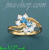 14K Gold Ladies' CZ Ring - Click Image to Close