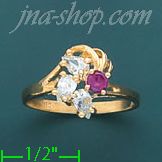 14K Gold Ladies' CZ Ring - Click Image to Close