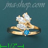 14K Gold Ladies' CZ Ring - Click Image to Close