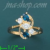 14K Gold Ladies' CZ Ring - Click Image to Close