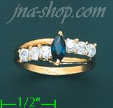 14K Gold Ladies' CZ Ring - Click Image to Close