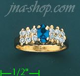 14K Gold Ladies' CZ Ring - Click Image to Close