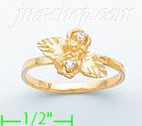 14K Gold Ladies' CZ Ring - Click Image to Close