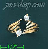 14K Gold Ladies' CZ Ring - Click Image to Close