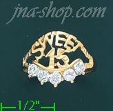 14K Gold Ladies' CZ Ring - Click Image to Close