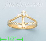 14K Gold Ladies' CZ Ring - Click Image to Close