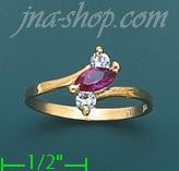 14K Gold Ladies' CZ Ring - Click Image to Close