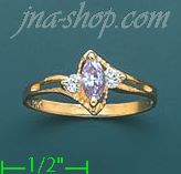 14K Gold Ladies' CZ Ring - Click Image to Close