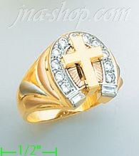 14K Gold Men's Ring - Click Image to Close