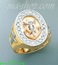 14K Gold Men's Ring - Click Image to Close