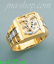 14K Gold Men's Ring - Click Image to Close