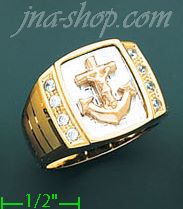 14K Gold Men's Ring - Click Image to Close