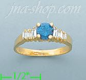 14K Gold Ladies' CZ Ring - Click Image to Close