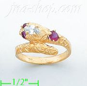 14K Gold Ladies' CZ Ring - Click Image to Close