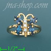 14K Gold Ladies' CZ Ring - Click Image to Close