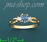 14K Gold Ladies' CZ Ring - Click Image to Close