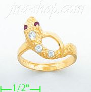 14K Gold Ladies' CZ Ring - Click Image to Close