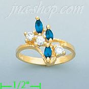 14K Gold Mother's CZ Ring - Click Image to Close