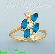 14K Gold Mother's CZ Ring - Click Image to Close