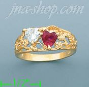 14K Gold Mother's CZ Ring - Click Image to Close