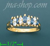 14K Gold Mother's CZ Ring - Click Image to Close