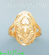 14K Gold Ladies' Dia-Cut Ring - Click Image to Close