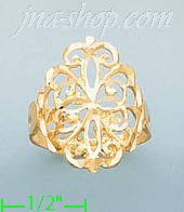 14K Gold Ladies' Dia-Cut Ring - Click Image to Close