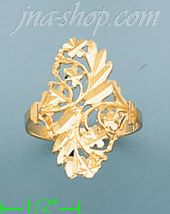 14K Gold Ladies' Dia-Cut Ring - Click Image to Close