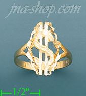 14K Gold Ladies' Dia-Cut Ring - Click Image to Close