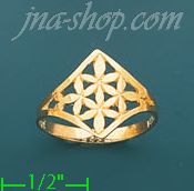 14K Gold Ladies' Dia-Cut Ring - Click Image to Close