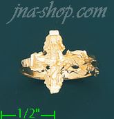 14K Gold Ladies' Dia-Cut Ring - Click Image to Close