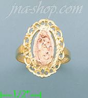 14K Gold 3Color Dia-Cut Ring - Click Image to Close