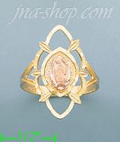 14K Gold 3Color Dia-Cut Ring - Click Image to Close