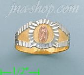 14K Gold 3Color Dia-Cut Ring - Click Image to Close