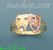 14K Gold 3Color Dia-Cut Ring - Click Image to Close