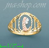 14K Gold 3Color Dia-Cut Ring - Click Image to Close