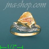 14K Gold 3Color Dia-Cut Ring - Click Image to Close