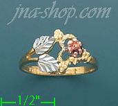 14K Gold 3Color Dia-Cut Ring - Click Image to Close