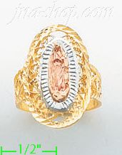 14K Gold 3Color Dia-Cut Ring - Click Image to Close