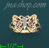 14K Gold 3Color Dia-Cut Ring - Click Image to Close