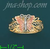 14K Gold 3Color Dia-Cut Ring - Click Image to Close