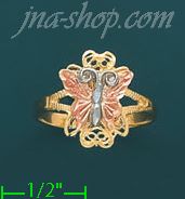 14K Gold 3Color Dia-Cut Ring - Click Image to Close