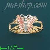 14K Gold 3Color Dia-Cut Ring - Click Image to Close