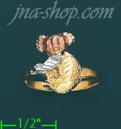 14K Gold 3Color Dia-Cut Ring - Click Image to Close